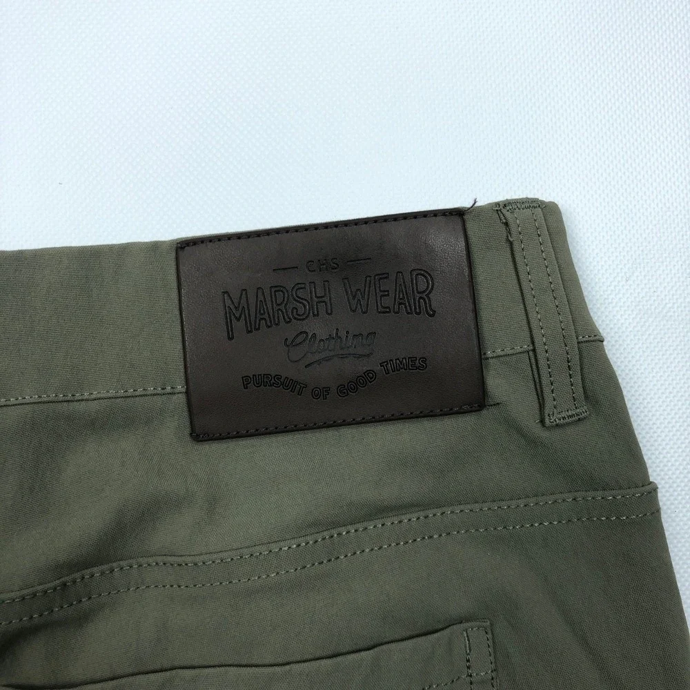 Marsh Wear Long Haul Pants Mens 36x32 Green Performance Nylon Spandex MWP14